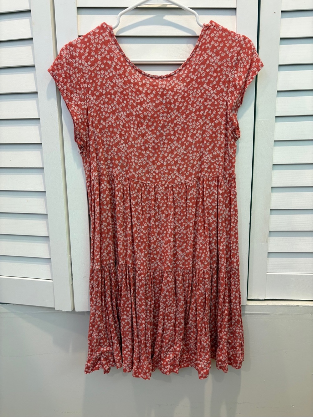 Women’s Pink Floral Tiered Dress